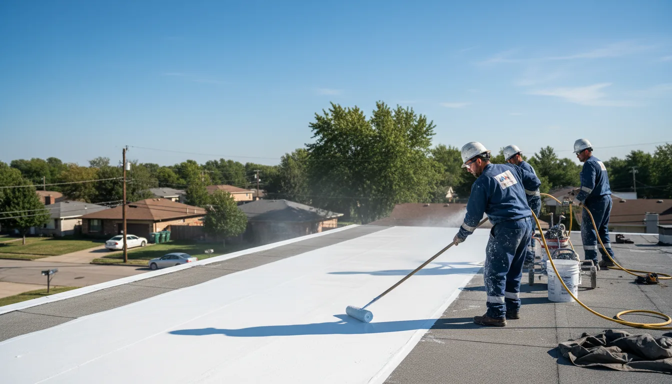 Commercial roof coating in Collison, IL near me
